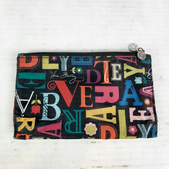 🛍Vera Bradley “From A to Vera” Magnetic Double Zip Envelope Wallet Clutch - Picture 1 of 6